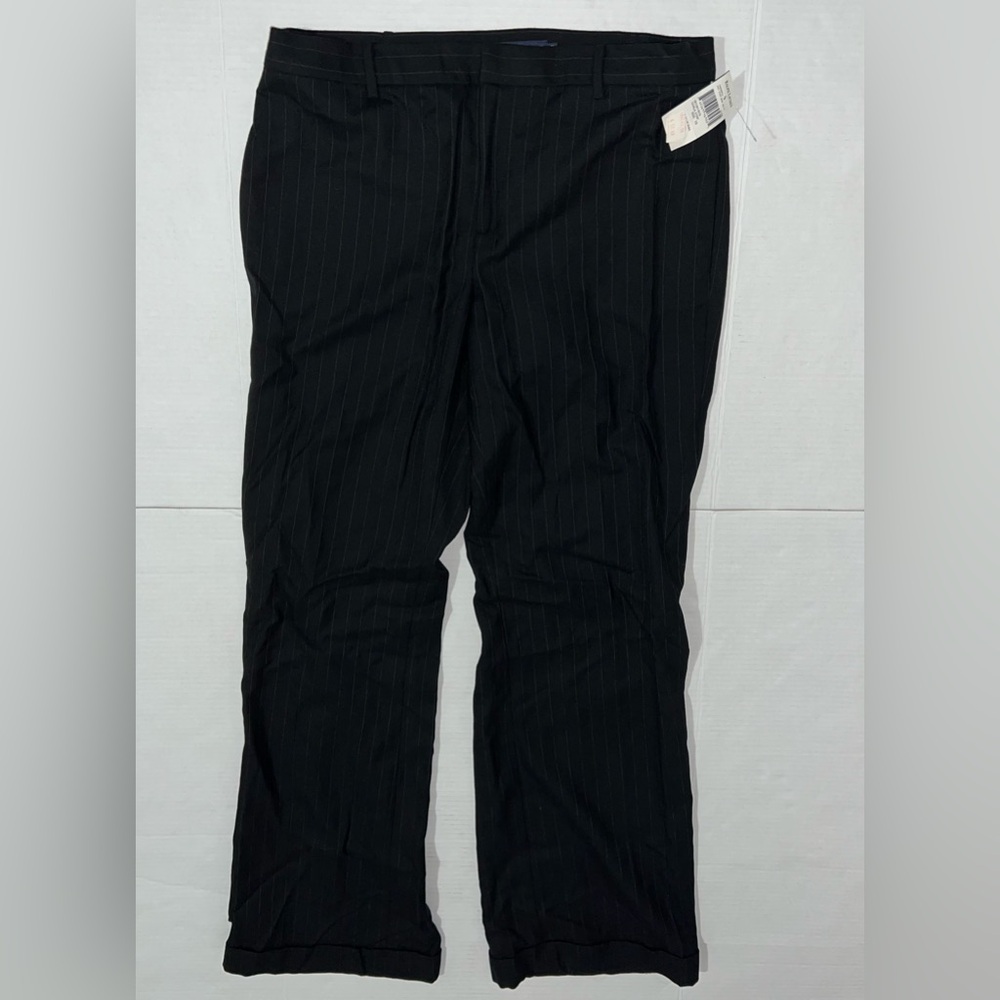 New Vintage Blue Label Ralph Lauren Wool Stripe Pinstripe Pants Back Buckle